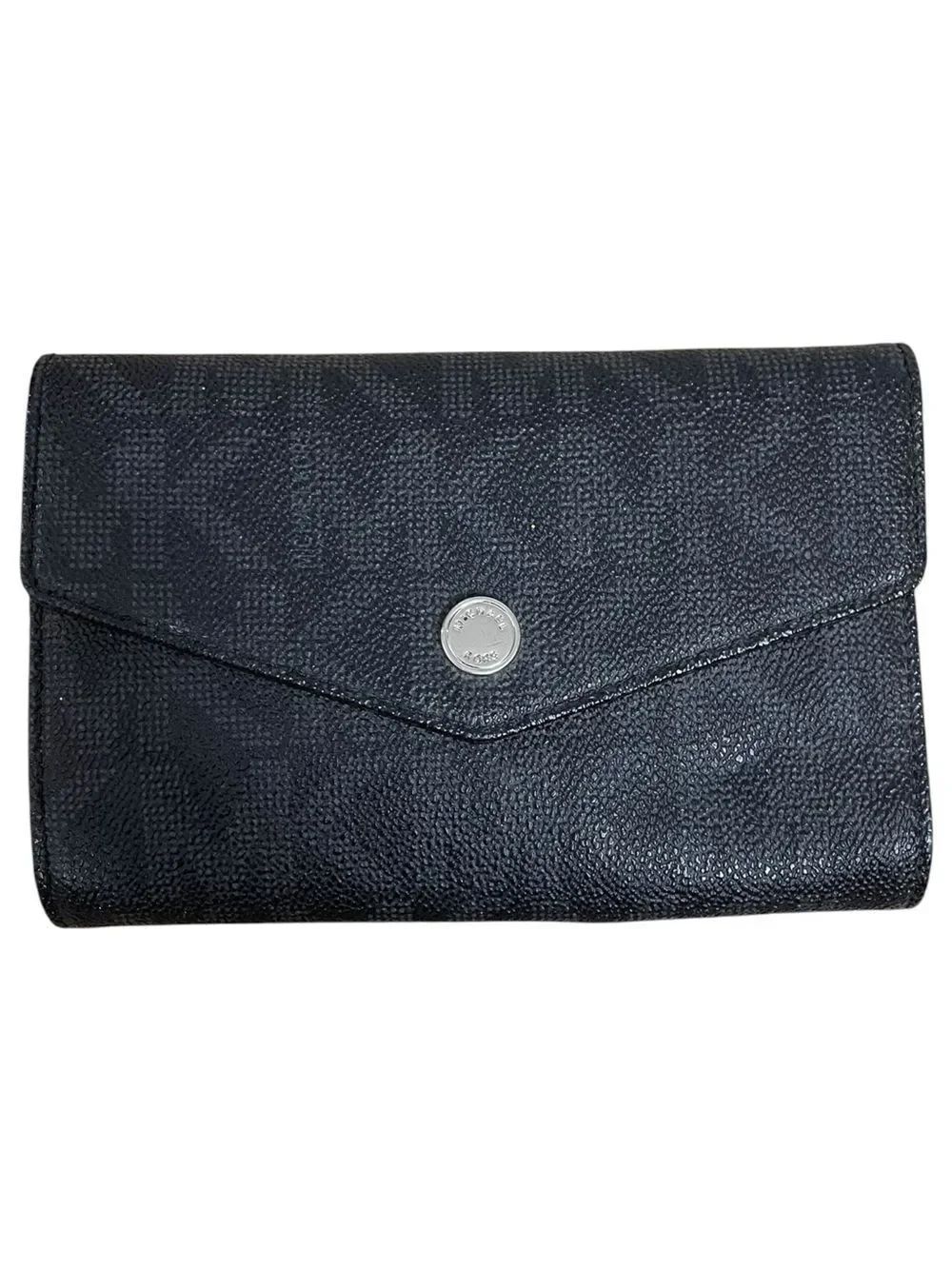 Michael Kors Black Envelope Wallet Snap Closure